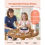 Mini Pottery Wheel, 158 mm Turntable, Forward and Reverse Rotation, Adjustable Speed, Electric Clay Wheel for Kids and Beginners