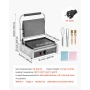kommerciel panini-grill, 2200 W elektrisk