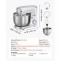 Standmixer, 4,2 L+5,7 L Elektrisk køkkenmixer, 1500W