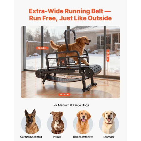 hundeløbebånd til mellemstore/store hunde, kæledyrsløbemaskine