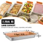 6 Pack Steam Table Pans 20.9 x 12.8 x 2.6 Inch Deep Steam Table Pan Full Size 8.5L Deep Food Container Stainless Steel Oven Tray