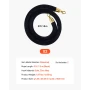 2 Pcs Black Velvet Stanchion Ropes, 1.5 m Crowd Control Stanchion Black Velvet Ropes with Gold Hooks, Post Queue Barrier Carpet 