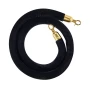 2 Pcs Black Velvet Stanchion Ropes, 1.5 m Crowd Control Stanchion Black Velvet Ropes with Gold Hooks, Post Queue Barrier Carpet 