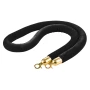 4 Pcs Black Velvet Stanchion Ropes, 1.5 m Crowd Control Stanchion Black Velvet Ropes with Gold Hooks, Post Queue Barrier Carpet 