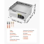 kommerciel elektrisk bageplade, 355 x 300 mm, 2000W, 50-300°C