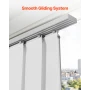 Panel Track Blinds, Extendable Track from 116 cm to 218 cm W, Trimmable Panel Curtains Up to 243cm H, Adjustable Vertical Panel 