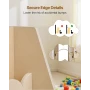 Montessori bogreol, 5-lags scalloped børne bogreol, frontvendt