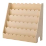Montessori Bookshelf, 5-Tier Scalloped Kids Bookshelf, Front Facing Toddler Bookcase, Dual Hooks for Hanging Backpacks, Baby Boo