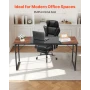 Computer Desk, 160 cm Office Gaming Desk for Home Office, Writing Study Work Modern Simple Table with Metal Frame for Large Legr