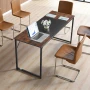 Computer Desk, 160 cm Office Gaming Desk for Home Office, Writing Study Work Modern Simple Table with Metal Frame for Large Legr