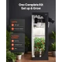 Indoor Grow Tent Kit, 60 x 60 x 180 cm, Indoor Plant Tent with Full Spectrum LED Grow Light & Ventilation System, 600D High Refl