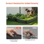Metal Raised Garden Bed, 2.4 x 1.2 x 0.3 m Outdoor Galvalume Planter Garden Box, Open Bottom Design, Large Planter Raised Bed fo