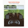 Metal Raised Garden Bed, 2.4 x 1.2 x 0.3 m Outdoor Galvalume Planter Garden Box, Open Bottom Design, Large Planter Raised Bed fo