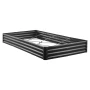 Metal Raised Garden Bed, 2.4 x 1.2 x 0.3 m Outdoor Galvalume Planter Garden Box, Open Bottom Design, Large Planter Raised Bed fo