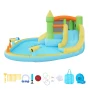 Inflatable Bounce House, 12.5 x 13.1 x 6.5 ft Inflatable Bounce House Water Slide, Bouncer Castle with Castle Bounces, Basketbal