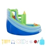 Inflatable Bounce House, 11.3 x 12.3 x 7.0 ft Inflatable Bounce House Water Slide, Bouncer Castle with Castle Bounces, Basketbal