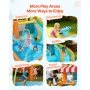 Inflatable Bounce House, 14.9 x 12.8 x 7.8 ft Inflatable Bounce House Water Slide, Bouncer Castle with Castle Bounces, Tall Slid