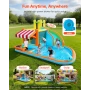 Inflatable Bounce House, 14.9 x 12.8 x 7.8 ft Inflatable Bounce House Water Slide, Bouncer Castle with Castle Bounces, Tall Slid