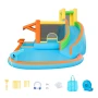 Inflatable Bounce House, 14.9 x 12.8 x 7.8 ft Inflatable Bounce House Water Slide, Bouncer Castle with Castle Bounces, Tall Slid
