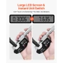 Micrometer Set, Digital Outside Micrometer 0-25.4 mm Measuring Range, 0.001 mm Resolution, Ultra-Precision Accuracy, LCD Screen,