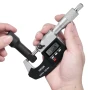 Micrometer Set, Digital Outside Micrometer 0-25.4 mm Measuring Range, 0.001 mm Resolution, Ultra-Precision Accuracy, LCD Screen,
