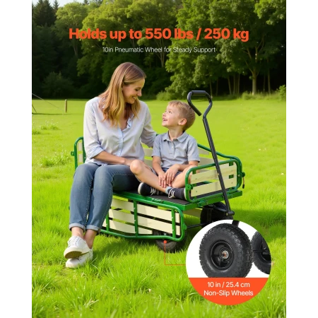 pull-along vogn til børn, 101 cm småbørnsvogne med foldbart