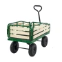 Pull-Along Wagon for Kids,101 cm Toddler Wagons with Foldable Wooden Panel & Handle, Supports up to 250kg, 25.4cm All-Terrain Ti