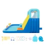 Inflatable Bounce House, 11.6 x 13.1 x 7.7 ft Inflatable Bounce House Water Slide, Bouncer Castle with Bounces Zone, Climbing Wa