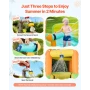 Inflatable Bounce House, 13.3 x 11.4 x 8.4 ft Inflatable Bounce House Water Slide, Bouncer Castle with Climbing Wall, Double Tal