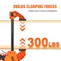 Bar Clamps for Woodworking, 2-Pack 24" One-Handed Clamp/Spreader, Quick-Change F Clamp with 300 lbs Load Limit, High-strength Pl