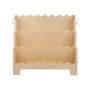 Montessori-bogreol, 3-lags scalloped børne-bogreol, frontvendt