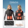 Heated Vest, Dame Elektrisk Varme Vest med 16000 mAh