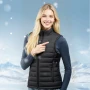 Heated Vest, Women Electric Heating Vest with 16000 mAh Battery Pack, 8 Heating Zones Lightweight Rechargeable Winter-Vest with 