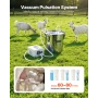 Goat Milking Machine, 0.8 Gal / 3 L Food-Grade Stainless Steel Bucket, with 5200 mAh Rechargeable Battery, 2 Teat Cups, Cordless