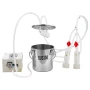 Goat Milking Machine, 0.8 Gal / 3 L Food-Grade Stainless Steel Bucket, with 5200 mAh Rechargeable Battery, 2 Teat Cups, Cordless