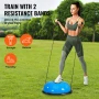 Half Exercise Ball Trainer, 23 inch Balance Ball Trainer, 660lbs Capacity Stability Ball, Yoga Ball with Resistance Bands & Foot
