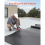 Roll Roofing, 15 x 15 ft, 45 mil EPDM Rubber Roofing, Long Lifespan & Weather-resistant, Withstands Harsh Temperatures, Flexible