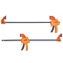 Bar Clamps for Woodworking, 2-Pack 24" One-Handed Clamp/Spreader, Quick-Change F Clamp with 300 lbs Load Limit, High-strength Pl