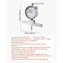 Depth Gauge, Depth Micrometer 0-22 in Measuring Range, 0.001 in Resolution, with 4 Anvils & 6 Standard Rods, Precision Easy to R