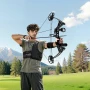 Compound Bow Archery, Adjustable 19-30 in Draw Length Compound Bow Package for Beginner, 19-70 Lbs Draw Weight Archery Bows and 