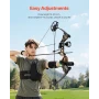 Compound Bow Archery, Adjustable 19-30 in Draw Length Compound Bow Package for Beginner, 19-70 Lbs Draw Weight Archery Bows and 