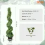 Artificial Topiaries Boxwood Trees, 121.9 cm Tall (2 Pieces) Faux Topiary Plant Outdoor, All-year Green Feaux Plant w/ Replaceab