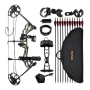 Compound Bow Archery, Adjustable 19-30 in Draw Length Compound Bow Package for Beginner, 19-70 Lbs Draw Weight Archery Bows and 