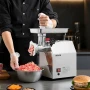 Commercial Electric Meat Grinder, 3.2 kg/min Capacity, 12 Industrial Meat Mincer with 2 Stainless Steel Blades, 2 Grinding Plate