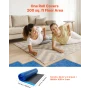 Floor Underlayment 18.6 m²/Roll, 3 mm Thick Laminate Flooring Padding with Attached Vapor Barrier, Heavy Duty Fiber + PE Film, S