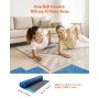 Floor Underlayment 9.3 m²/Roll, 3 mm Thick Laminate Flooring Padding with Attached Vapor Barrier, Heavy Duty Fiber + PE Film, So