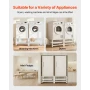 Laundry Pedestal, 355 mm Height, Washer and Dryer Pedestals with Pull-out Tray, 318 kg Weight Load Capacity, Non-Slip Feet, Heav