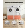Laundry Pedestal, 355 mm Height, Washer and Dryer Pedestals with Pull-out Tray, 318 kg Weight Load Capacity, Non-Slip Feet, Heav