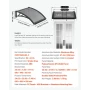 Awnings for Door Entrance, 24 x 24 in, Exterior Front Door Window Awnings with Drainage & ABS Bracket, Rain Snow Sun Protection,