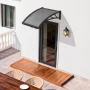 Awnings for Door Entrance, 24 x 24 in, Exterior Front Door Window Awnings with Drainage & ABS Bracket, Rain Snow Sun Protection,